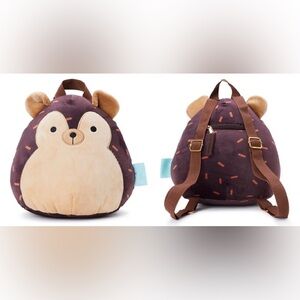 Original Squishmallows 10” Hans The Hedgehog Mini Backpack EUC by BIOWORLD Merch